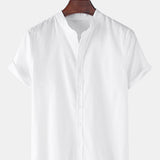 Ensemble — chemise basique en lin à manches courtes & short de bain