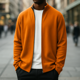 ZIPPERED KNIT CARDIGAN FOR MEN