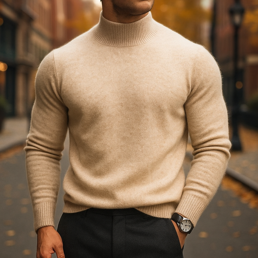 HALF-COLLAR PULLOVER FOR MEN