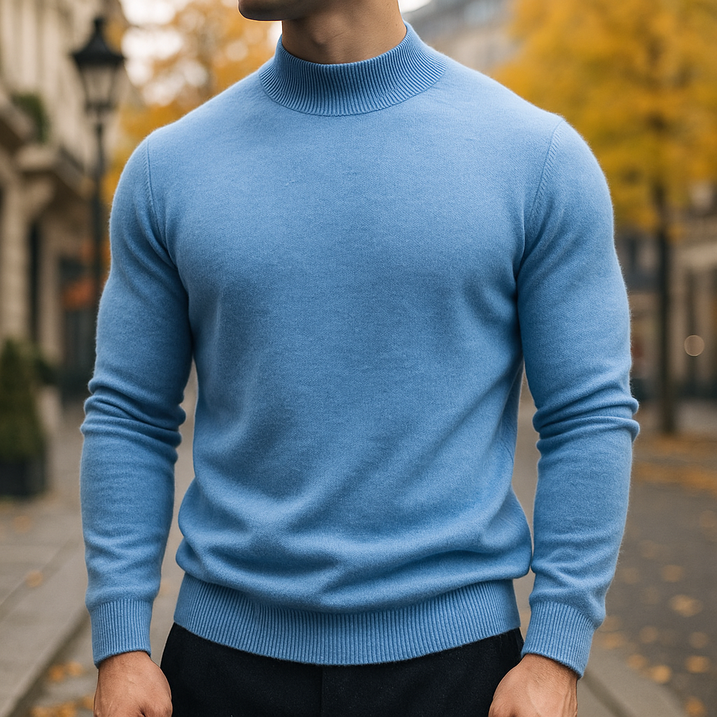 HALF-COLLAR PULLOVER FOR MEN