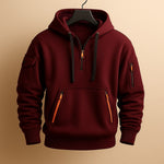 HALF-ZIP FLEECE HOODIE FOR MEN