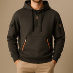 HALF-ZIP FLEECE HOODIE FOR MEN