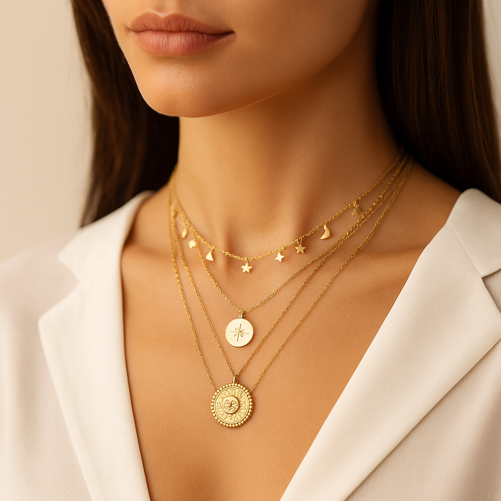 Sophie – Collier multilayer en argent