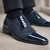 PATENT CAP TOE OXFORD FOR MEN