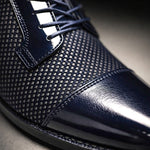 PATENT CAP TOE OXFORD FOR MEN
