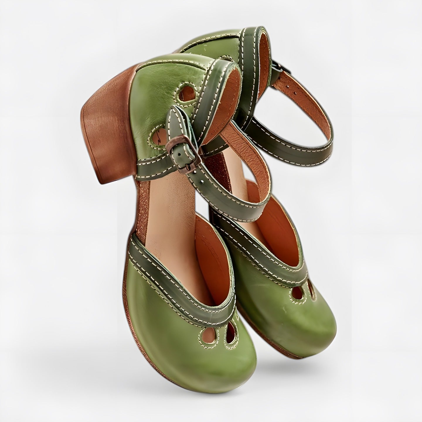 Charlotte | Sandales orthopédiques femme orientées confort Vert