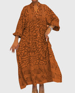 Robe Maxi Avec Imprimé Élégant