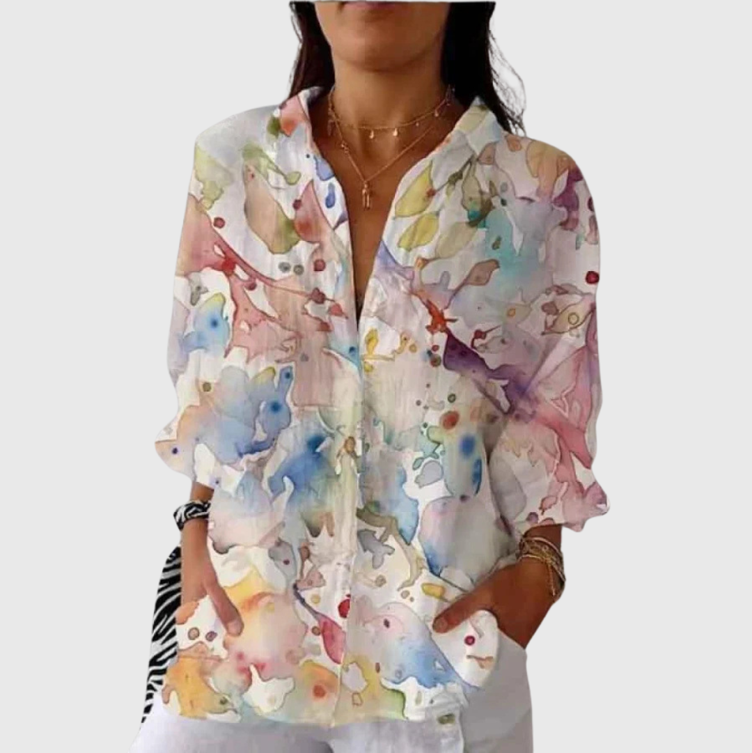 Faustine — Blouse imprimée légère et colorée