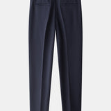 Ensemble — polo gaufré zippé en maille à bordure contrastante & pantalon fuselé coupe slim