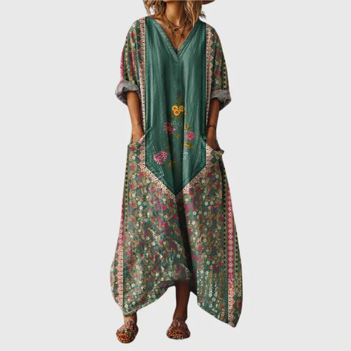 Dagny | Robe longue à imprimé coloré
