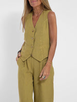 Ensemble Gilet Boutonné & Pantalon Large