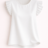 Viviane | Blouse à manches courtes et volants étagés
