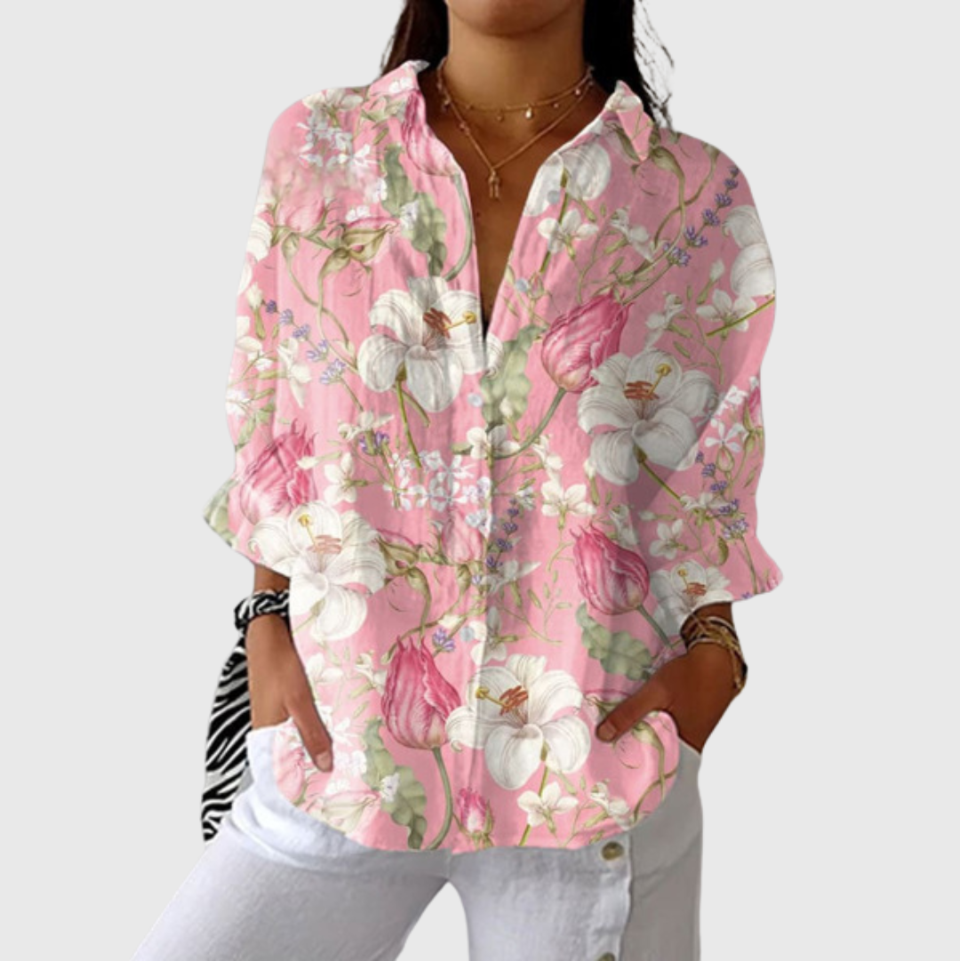 Delphine — Blouse imprimée légère et colorée