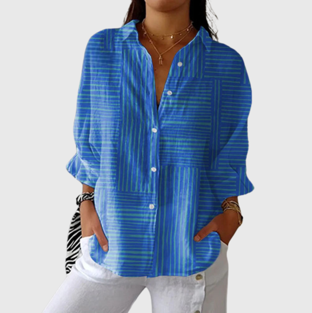 Mathilde — Blouse imprimée légère et colorée