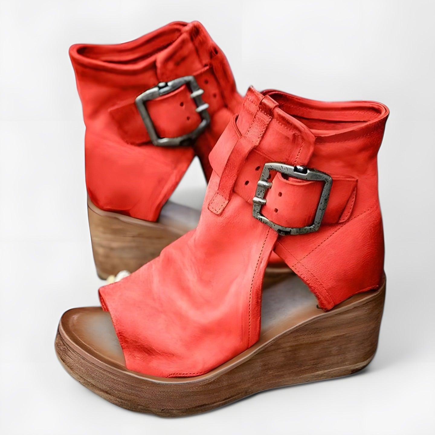 Astrid | Sandales femme wedge classiques Rouge