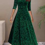 Sandrine — Robe d'Élégance en Velours pour les Fêtes
