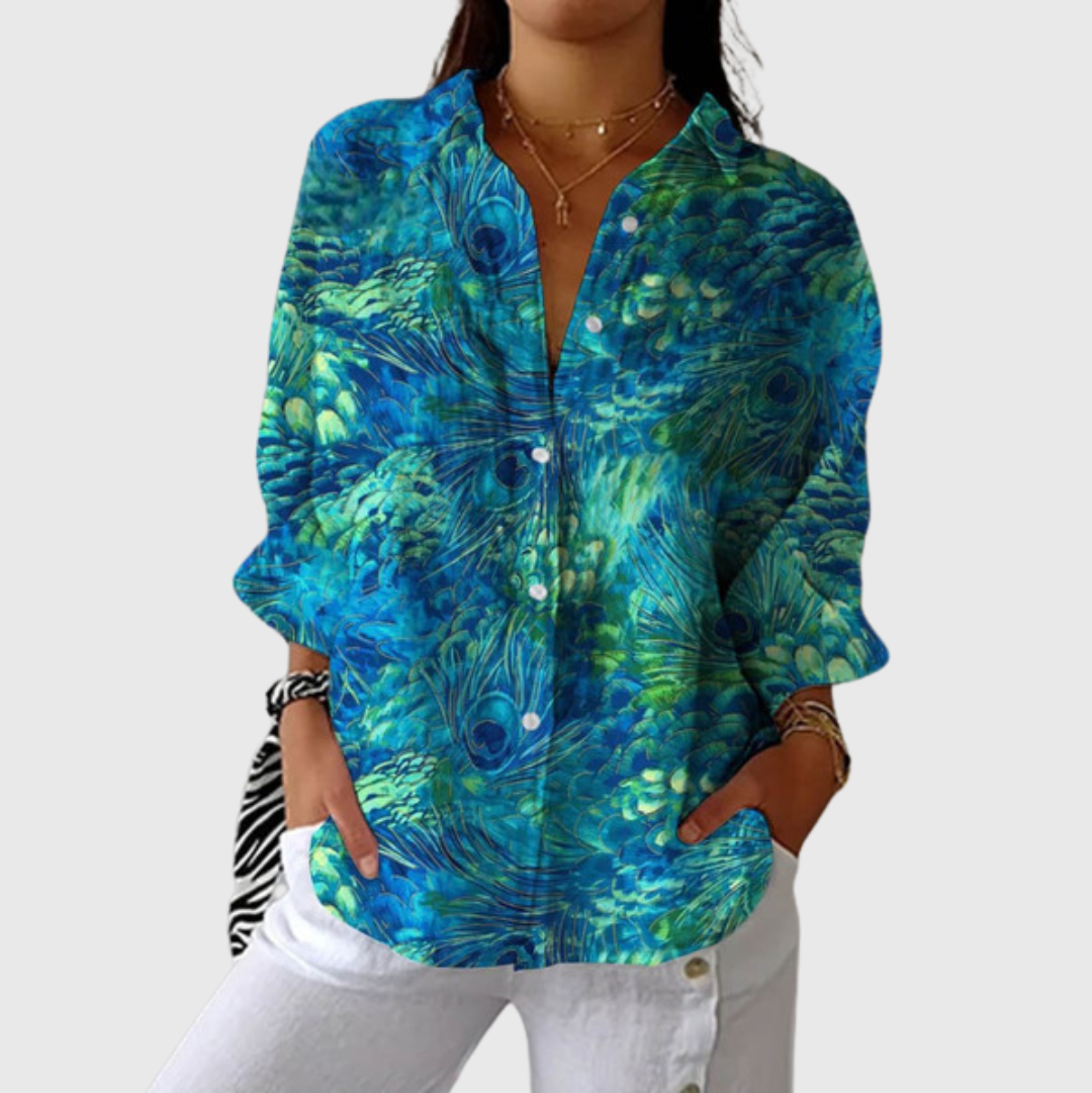 Eugénie — Blouse imprimée légère et colorée