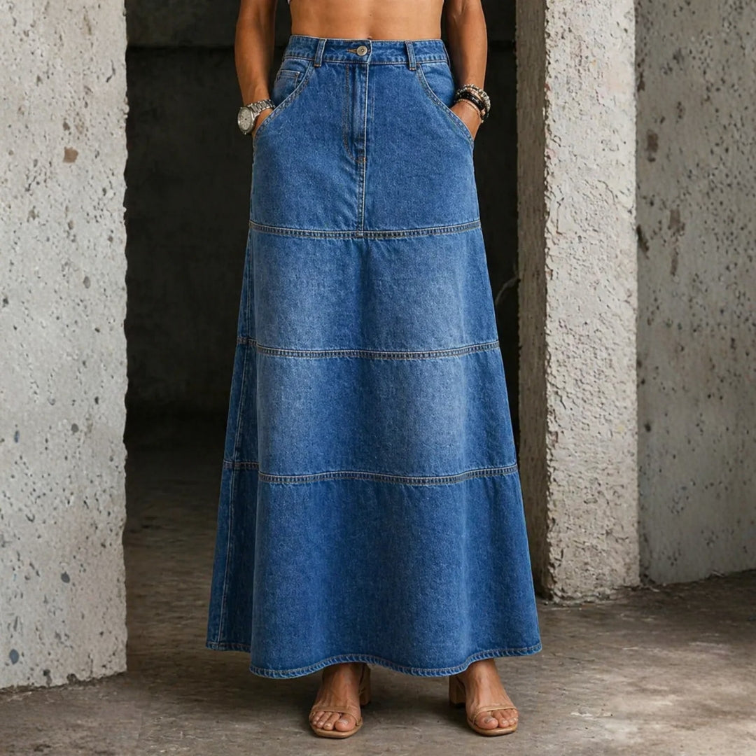 Jupe Midi en Jean Coupe Sirène