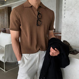 TEXTURED COTTON POLO FOR MEN