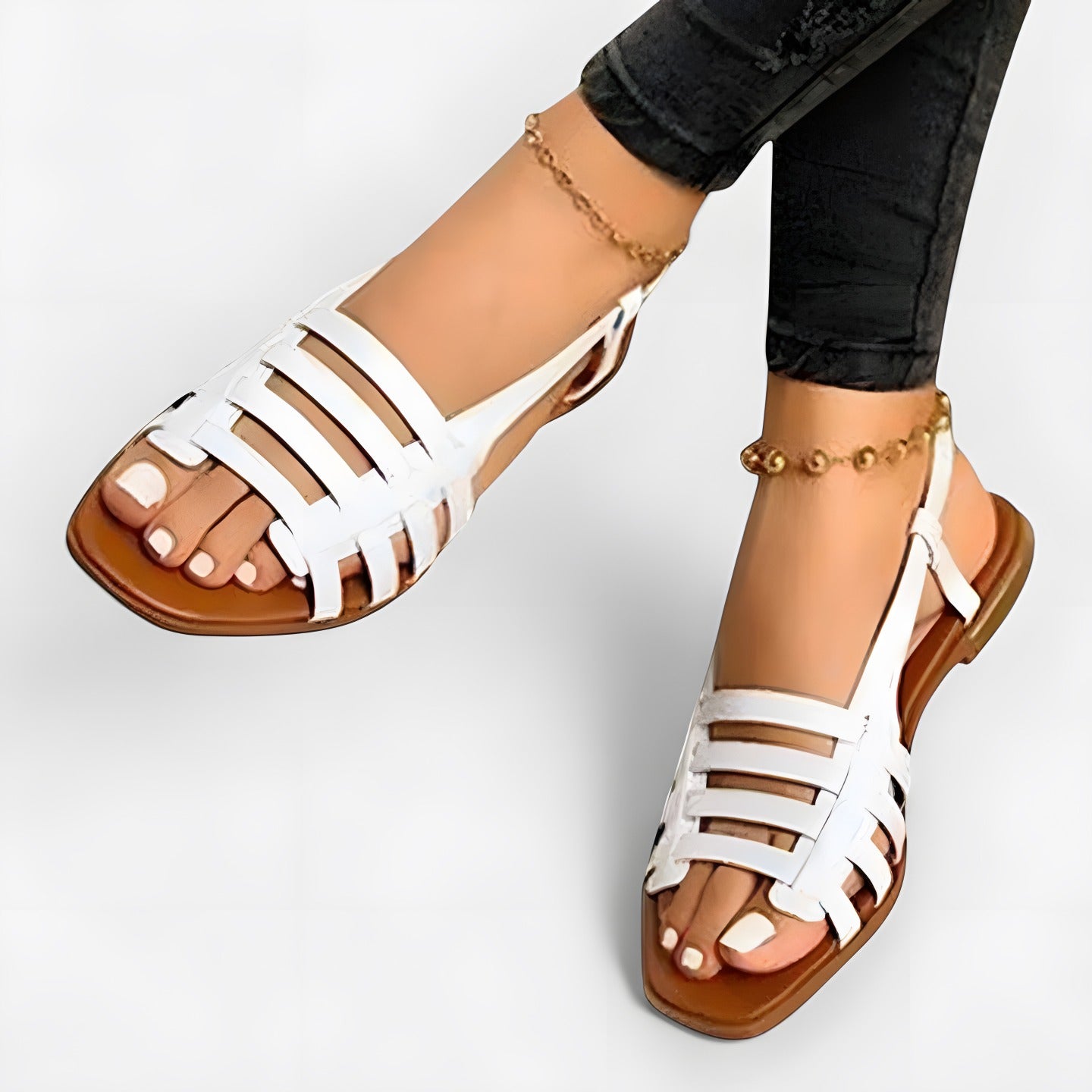 Faye | Sandales orthopédiques femme confortables Blanc