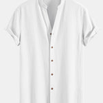 Ensemble — chemise texturée froissée à col V & pantalon texturé froissé