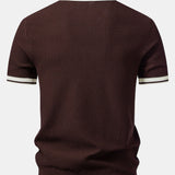 Ensemble Améline — polo zippé en maille contrastante & pantalon fuselé coupe slim