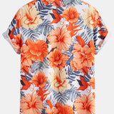 Ensemble — chemise à imprimé fleurs tropicales & short de bain à cordon