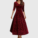 Sandrine — Robe d'Élégance en Velours pour les Fêtes