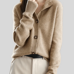 Stéphanie — Cardigan en Cachemire Style Rétro