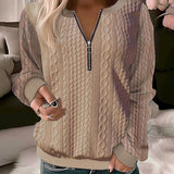 Charlotte | Pull à torsades zippé