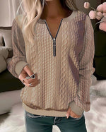 Charlotte | Pull à torsades zippé
