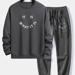 Ensemble — sweat à col rond à slogan « It Is What It Is » & pantalon de jogging