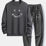 Ensemble — sweat à col rond à slogan « It Is What It Is » & pantalon de jogging