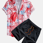 Ensemble Capucine — chemise à imprimé tropical & short de bain