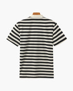 Horizontal Stripe Polo with Contrast Collar