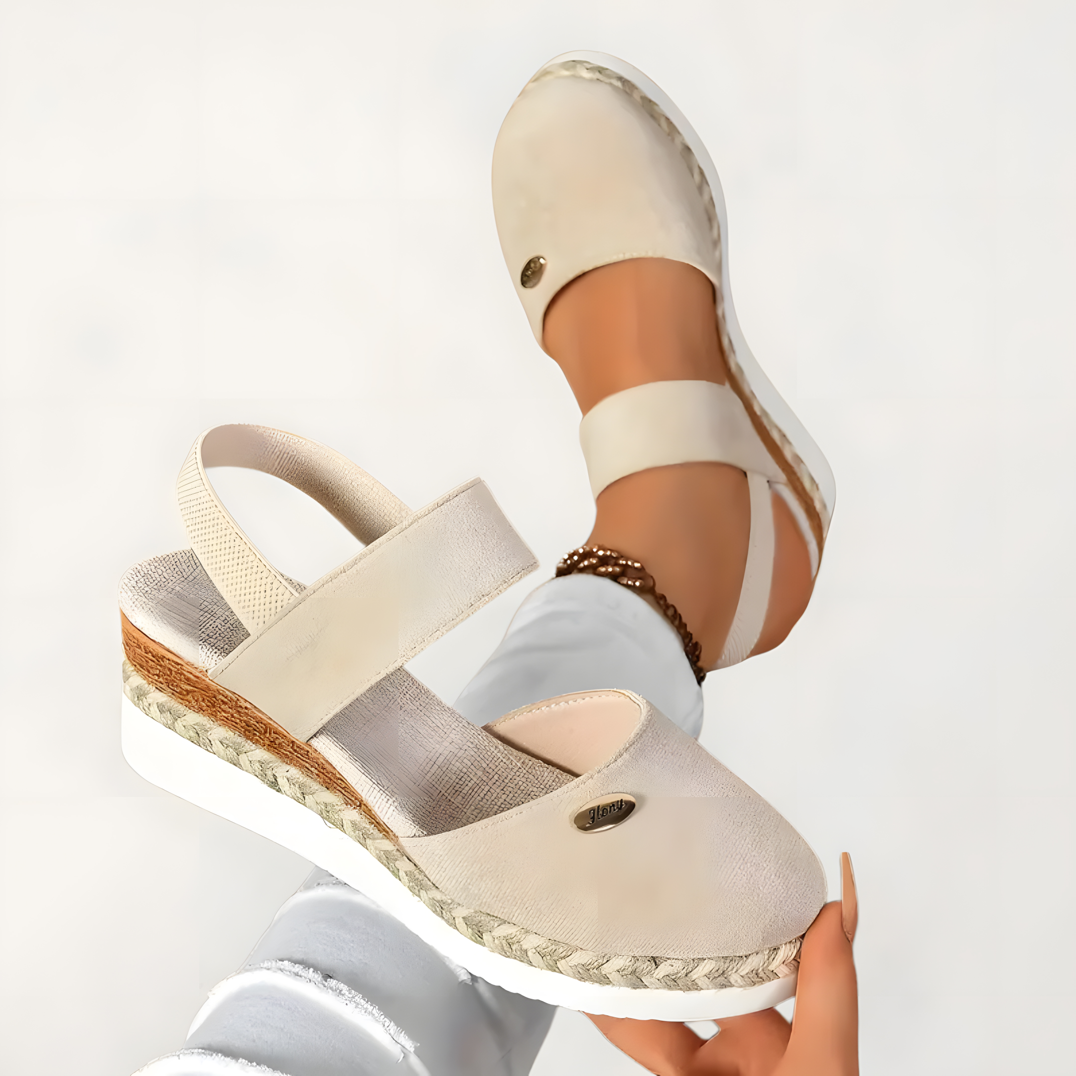 Calista | Sandales orthopédiques femme confort Beige