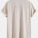 Chemise utilitaire à poches en lin et viscose