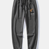Ensemble — sweat à col rond coupe décontractée à imprimé ours & pantalon de jogging