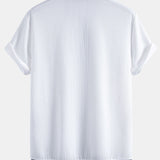 Ensemble — chemise côtelée contrastante & short côtelé à cordon