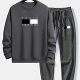 Ensemble — sweat à col rond à imprimé Paris & pantalon de jogging