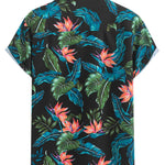 Ensemble Capucine — chemise à imprimé plantes tropicales & short de bain à cordon
