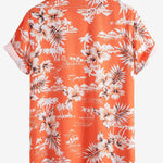 Ensemble — chemise à imprimé flore tropicale et palmiers & short de bain
