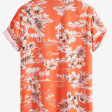 Ensemble — chemise à imprimé flore tropicale et palmiers & short de bain