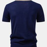 Ensemble — polo en maille texturée color block & pantalon fuselé coupe slim