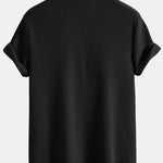 Ensemble — polo gaufré à col V & short gaufré en maille à cordon