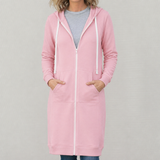 Chloé | Long sweat à capuche zippé