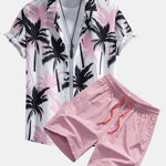 Ensemble Apolline — chemise à imprimé palmiers & short de bain