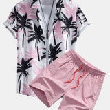 Ensemble Apolline — chemise à imprimé palmiers & short de bain