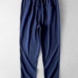 Ensemble — chemise en lin à manches courtes & pantalon en lin à jambe droite