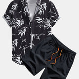 Ensemble — chemise à imprimé feuilles de bambou & short de bain